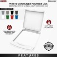 thumbnail image 2 of Rev-A-Shelf RV-50-LID-G-1-40 50-Quart Trash Can Lid, Green (Lid Only), 2 of 11