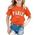 thumbnail image 1 of Chemises de Sport pour Filles 4t Chemise Garçon et Fille Mode Décontractée Imprimé Col Rond Manches Courtes T-Shirt Haut, 1 of 4