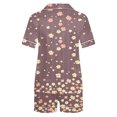 thumbnail image 3 of Jamicy Pyjama d'Halloween pour Femmes, Mode Décontractée, Imprimé, Haut à Manches Courtes avec Col à Revers et Short, Ample et Confortable, Ensemble de Pyjama pour la Maison, 3 of 4