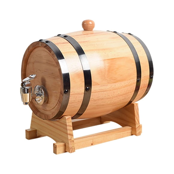 GROWTH TANK 1L/1.5L/3L Oak Barrel Storage Container Barrel with Tap Whiskey Barrel