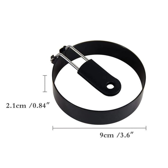 Japceit Egg Rings for Frying Eggs Egg Rings for Egg Mcmuffins 3.5In Rings with Handle Stainless Steel Cooking Rings Nonstick for Frying Eggs and Mcmuffins for Breakfast Stainless Steel Frying Pan