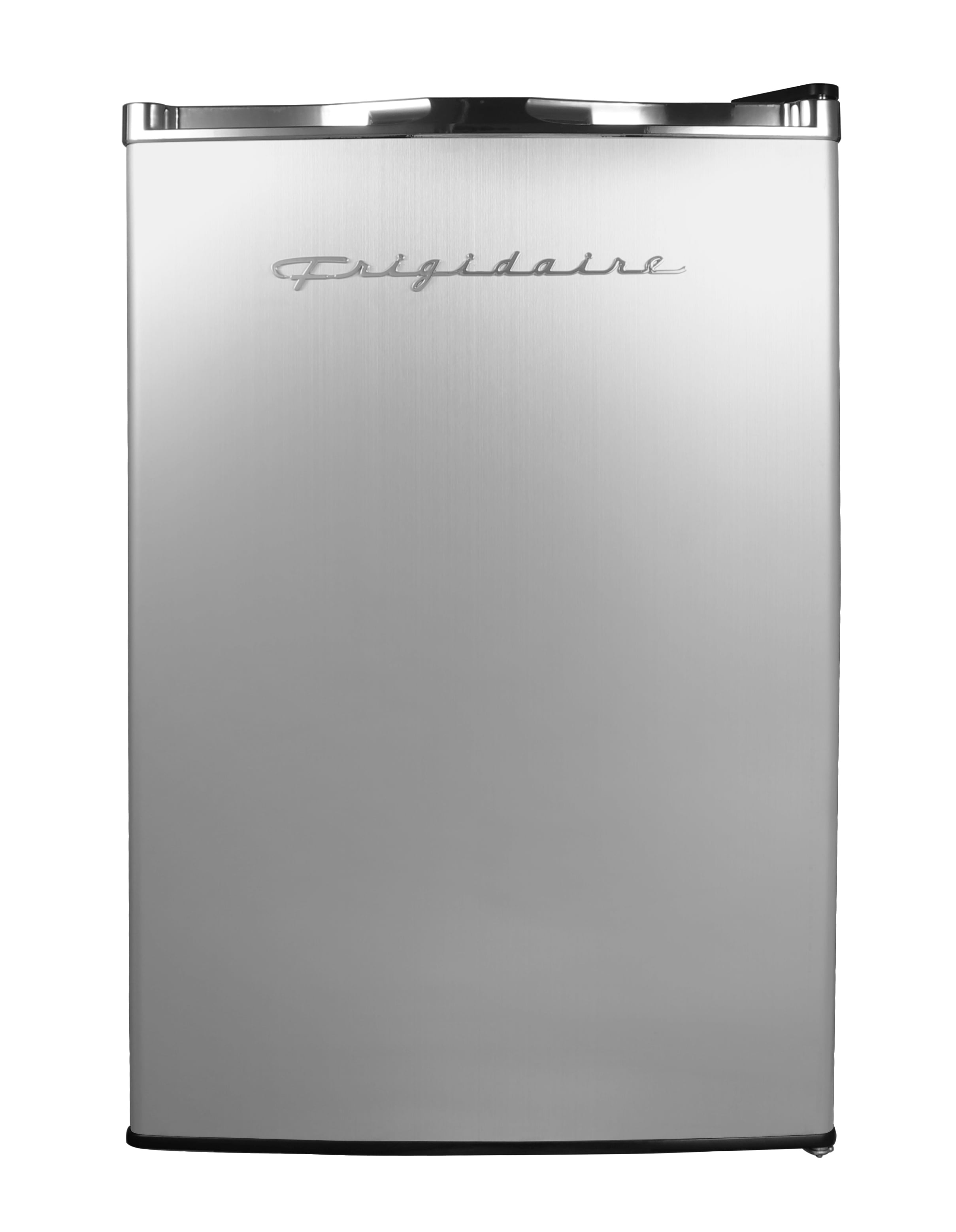 Frigidaire 4.5 Cu. ft Compact Refrigerator with Freezer, Platinum Mini Fridge with Chrome Trim for Apartment, Dorm, Office