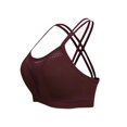 thumbnail image 4 of Hontri Women's Solid Color Underwire Bra - Large Size Hollow Sports Brown XXL, 4 of 8