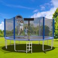 thumbnail image 4 of Gymax Coussin de Sécurité de Remplacement pour Trampoline 14 Pieds, Cadre de Rebond, Housse de Ressort Imperméable, Bleu, 4 of 8