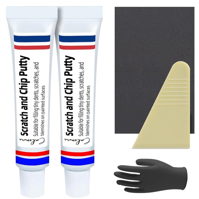 (2-Pack) Car Body Filler Repair Kit, Automotive Putty Scratch Filler, Quick-Drying Formula for Minor Touch-ups, Ideal for Car Paint Scratch Removal and Rust, Includes Repair Tools