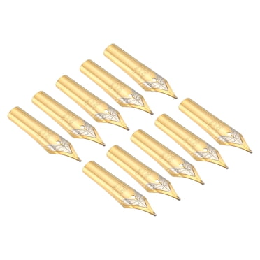 Unique Bargains Pointe de Stylo-Plume de Largeur de Ligne 0,5-0,7 mm de Rechange en Acier Inoxydable 304 pour Dessin Écriture, 2 Couleurs 10 Pcs