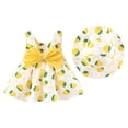 thumbnail image 1 of Robe Bébé Fille Sans Manches Robe Tutu Bébé Filles Robes d'Été avec Chapeaux 2 Pcs Tenue Bébé Fille 3-4 Ans, 1 of 3