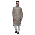 thumbnail image 1 of Atasi Button Down Asymmetric Printed Long Sleeve Rayon Kurta Pyjama Set, 1 of 4