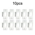 thumbnail image 1 of LEFU pour Ensemble de Plaques de Percussion de Remplacement pour Loquet Tubulaire Standard - Percussion de Porte en Acier Inoxydable Plaqué Nickel pour Portes Battantes, Conception Réglable en Deux Pièces, Fini Chrome (Lot de 10, 69x37.5x0.8mm), 1 of 10