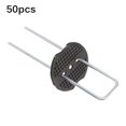 thumbnail image 1 of 50PCs 8 Inch Silver U-shaped Floor Nail with Gasket Are Suitable for Fixing Various Gardening Protective Covers of Insect-proof Covers Greenhouse Covers, 1 of 9