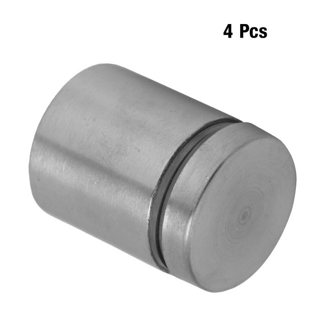 4Pcs Stainless Steel Advertise Glass Standoff Glass Fixing Standoff Screws Metal Spacers Wall Mount Fixing Pins Glass Standoff Mounting