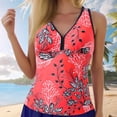 thumbnail image 2 of Riforla Hauts de Maillot de Bain pour Femmes Hauts de Bikini Conservateurs Sans Bas pour Dames Maillots de Bain Hauts de Tankini pour Femmes Rouge Melon D\'eau L, 2 of 5