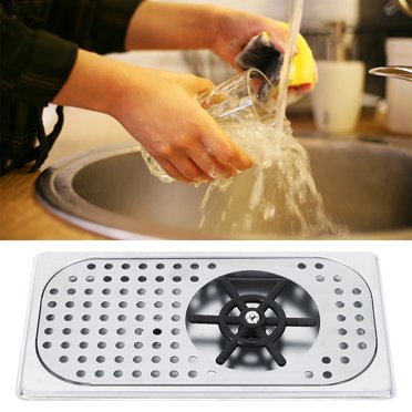Rinçage de Verre de Table 114mm Diamètre 201 Acier Inoxydable Nettoyeur de Tasses de Thé au Lait Accessoire de Rinçage d'Évier