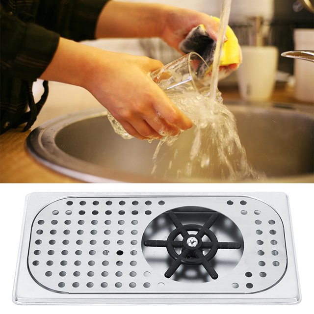 Table Glass Rinser 114mm Diameter 201 Stainless Steel Milk Tea Cup Washer Cleaner Glass Rinser Sink Attachment