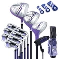thumbnail image 1 of Ensemble Complet Ultime de Clubs de Golf pour Femmes, Ensemble de Clubs de Golf avec Capuchon de Pluie, Main Droite Violet, 1 of 10