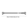 thumbnail image 3 of Tringle de Rideau de Douche Télescopique Réglable en Acier Inoxydable Sans Perçage / Perche à Forte Capacité de Charge pour Salle de Bain, Séchage des Vêtements, Gain de Place / Noir/blanc/argent, 50-80 cm, 3 of 6