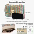 thumbnail image 2 of LNGOOR Woven Wicker Rattan Envelope Clutch Handbags for Women Boho Summer Beach Hand-Woven Straw Purses Ladies Shoulder Messenger Bags, 2 of 7