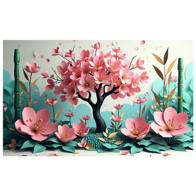 Floral Themed Colorful Backdrop Banner with Butterflies and Berries Spring Party Decorations Background Photo Booth Props Garden Gatherings Outdoor Celebrations