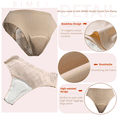 thumbnail image 4 of BIMEI String Taille Haute Anti-Orteils Camel Éviter Orteil Camel Cache-Cernes Coussinet Culotte Garde Invisible pour Femmes Culotte Bikini sous-Vêtements, String Noir, G, 4 of 6