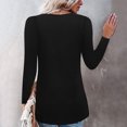 thumbnail image 4 of Pompotops Mode Femmes Décontracté Ample Imprimé Leapard Irrégulier T-Shirts Col Rond, 4 of 8