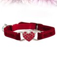thumbnail image 4 of Miangastore 1pc Adjustable Cat Heart Collar Cat Neck Chain with Rhinestone Decor and Bell for Cat Kitten Pet (Red), 4 of 8