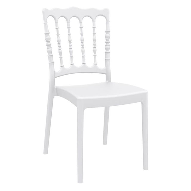 Compamia Chaise de Salle à Manger de Patio Napoleon, Blanche