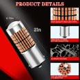 thumbnail image 3 of 2pcs 1156 Ba15s P21w Led Bulb, 144 Led Red Car Bulb, Super Bright Waterproof Suitable For Reversing Lights, 3 of 5