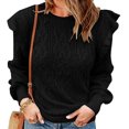 thumbnail image 1 of LinYooLi Chandail à Manches Longues pour Femmes Pull d'Hiver à Poignets Côtelés Haut Chaud Tricoté Décontracté, 1 of 3
