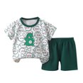 thumbnail image 3 of Shorts en Coton pour Garçons Ensemble Deux Pièces Été Coton Imprimé T-Shirt à Manches Courtes Col Rond + Shorts, 3 of 3