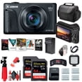 thumbnail image 1 of Canon PowerShot SX740 HS Appareil Photo Numérique 20,3 Mpx (Noir) + 2 x Cartes SD 64 Go + 3 x Batteries NB13L + Chargeur + Lumière LED + Sac Souple + Logiciel Photo + Accessoires (Modèle International), 1 of 6