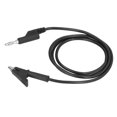 thumbnail image 1 of Banana Plug Test Leads, Electrical Portable Test Flexible Brass Cable Injection Molding Silicone Sheath  For Car Battery Black, 1 of 8