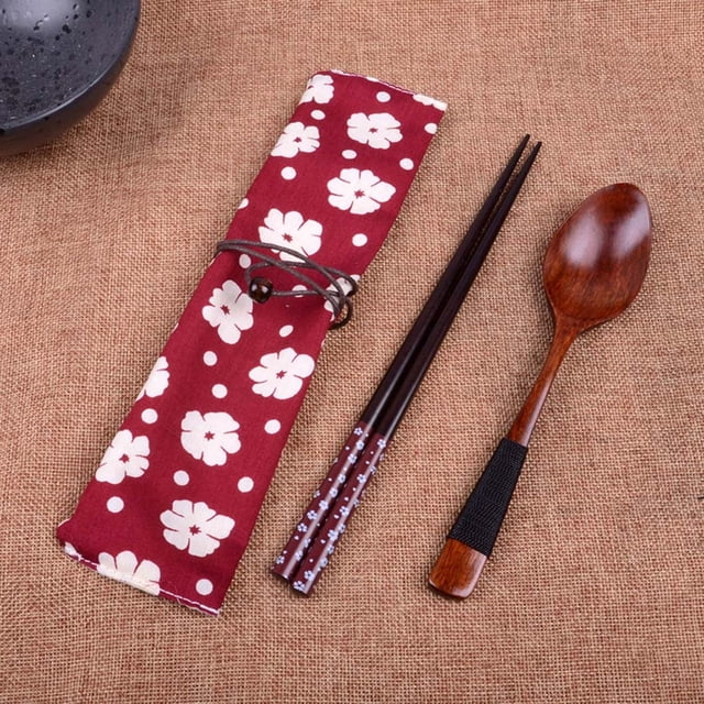 Yhmxh Kitchen Gadgets Kitchen Utensils Home and Kitchen Wooden Chopsticks,Spoons,Portable Set,Wooden Couple Tableware Tableware Chopsticks