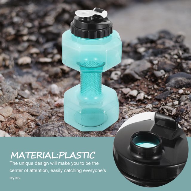 OULII Large Capacity Sky Blue Dumbbell Sports Water Kettle Durable and Easy to Clean