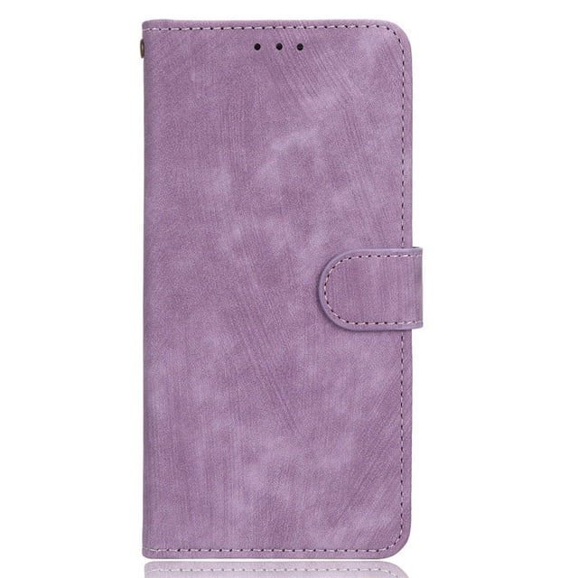 PANDACO Étui Portefeuille en Suède Violet pour iPhone 16
