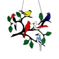 thumbnail image 1 of Suncatcher Window Hangings Multicolor Birds on a Wire Birds Stained Window Hangings Birds Pendant Ornaments for Windows Doors Garden Home Spring Decorations, 1 of 8