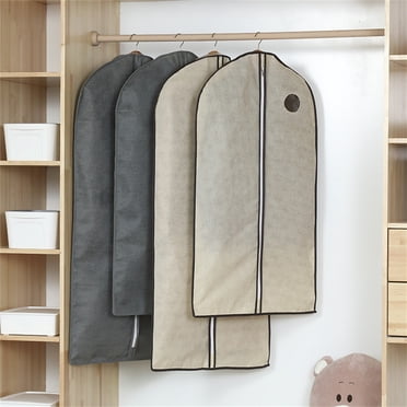 Garment Cover Large Capacity Moisture-proof Non Woven Fabric Garment Dress Hanging Bag Closet Storage Pouch for Home