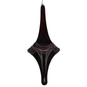 Vickerman MT194175D 12 in. Chocolate Candy Glitter Drop Ornament