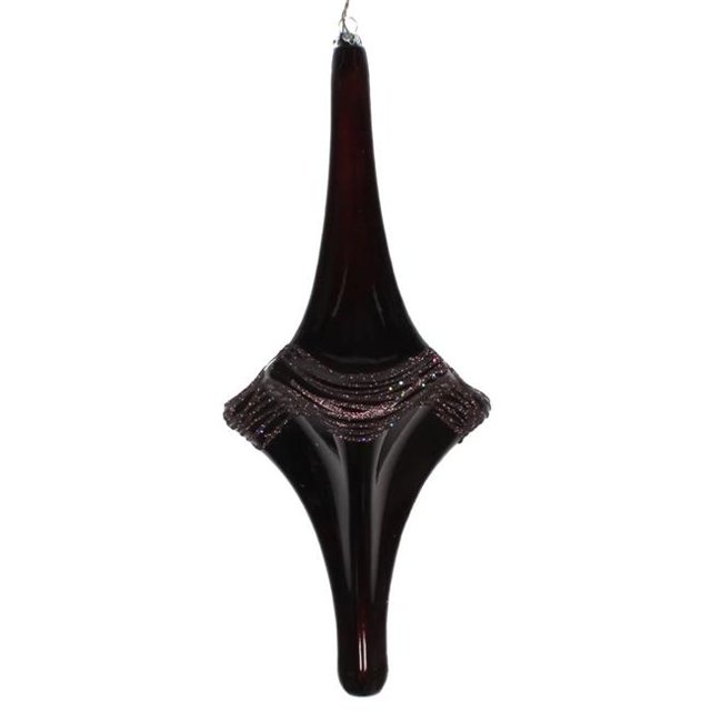 Vickerman MT194175D 12 in. Chocolate Candy Glitter Drop Ornament