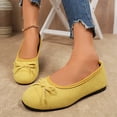 thumbnail image 4 of Xfvqtps Womens Casual Wedge Shoes Comfortable Slip on with Cushioned Insole Lightweight Breathable Solid Color Flats for Work Walking Daily Wear Yellow, 4 of 9
