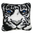 thumbnail image 1 of White Tiger Latch Hook s Pillowcase Material Package for Kids Beginners Tiger White, 1 of 9