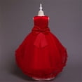 thumbnail image 4 of FhsagQ Robes Filles Robes de Noël Taille 8 Enfants Tout-Petits Bébés Filles Printemps Été Imprimé à Volants Sans Manches Décorations de Fête Robe Princesse Robes de Noël pour Filles 12-14 Ans Rouge 5-6 Ans, 4 of 4