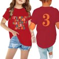 thumbnail image 2 of T-Shirt Confortable à Manches Courtes Décontracté pour Tout-Petit HVOBBTY, T-Shirt Imprimé d'Anniversaire pour Garçons et Filles Tout-Petits, Mode Col Rond, Haut à Manches Courtes Imprimé Rouge, 3 Ans, 2 of 5