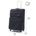thumbnail image 4 of iFLY Soft Sided Luggage Accent 3 piece set, Black/Green, 4 of 9