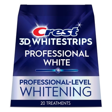 Crest 3D Whitestrips Blanc Professionnel Trousse de Blanchiment des Dents à Domicile, 20 Traitements, 18 Niveaux Plus Blancs