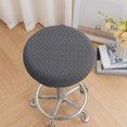thumbnail image 1 of 14 Inch Round Chair Cover Counter Stool Covers Slipcovers For Bar Stools Bar Stools Covers Seat Covers For Bar Stools, Dark Gray(1PCS), 1 of 6