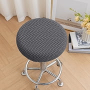 MTBLYS Round Bar Stool Cover Non-Slip Elastic Band 13.78 Inch Seat Protector Stretchy Nylon Spandex Fabric Wear Resistant Home Kitchen Use