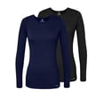 thumbnail image 1 of Adar Underscrubs for Women Multi Color 2 Pack - Long Sleeve Underscrub Comfort Tee, 1 of 7