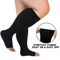 thumbnail image 1 of Manchons de Compression pour Mollets Larges pour Femmes Hommes Grande Taille Manchons de Compression pour Jambes 20-30mmHg Gradués Doux et Confortables, 1 of 5
