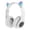 White, variant on Meitianfacai Cat Ear Headphones with Microphone, LED Light Up Over Ear Headphones, Volume Control and Foldable Headset for Tablet/PC/iPad/Cell Phones, Gift for Kids Boys & Girls