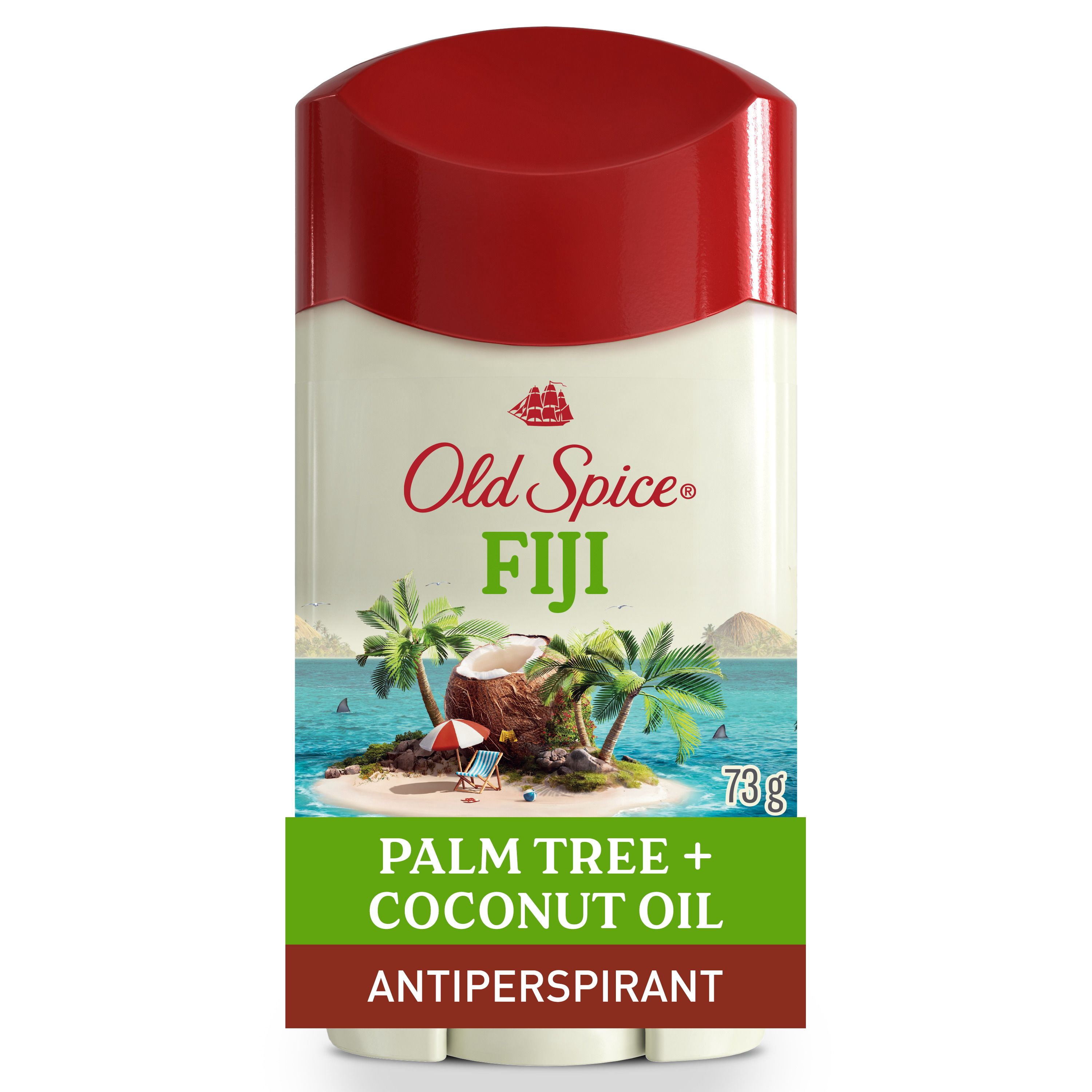 Antisudorifique et Désodorisant Old Spice pour Hommes, Fiji avec Palmier, Protection Contre la Transpiration 24/7, 73 g